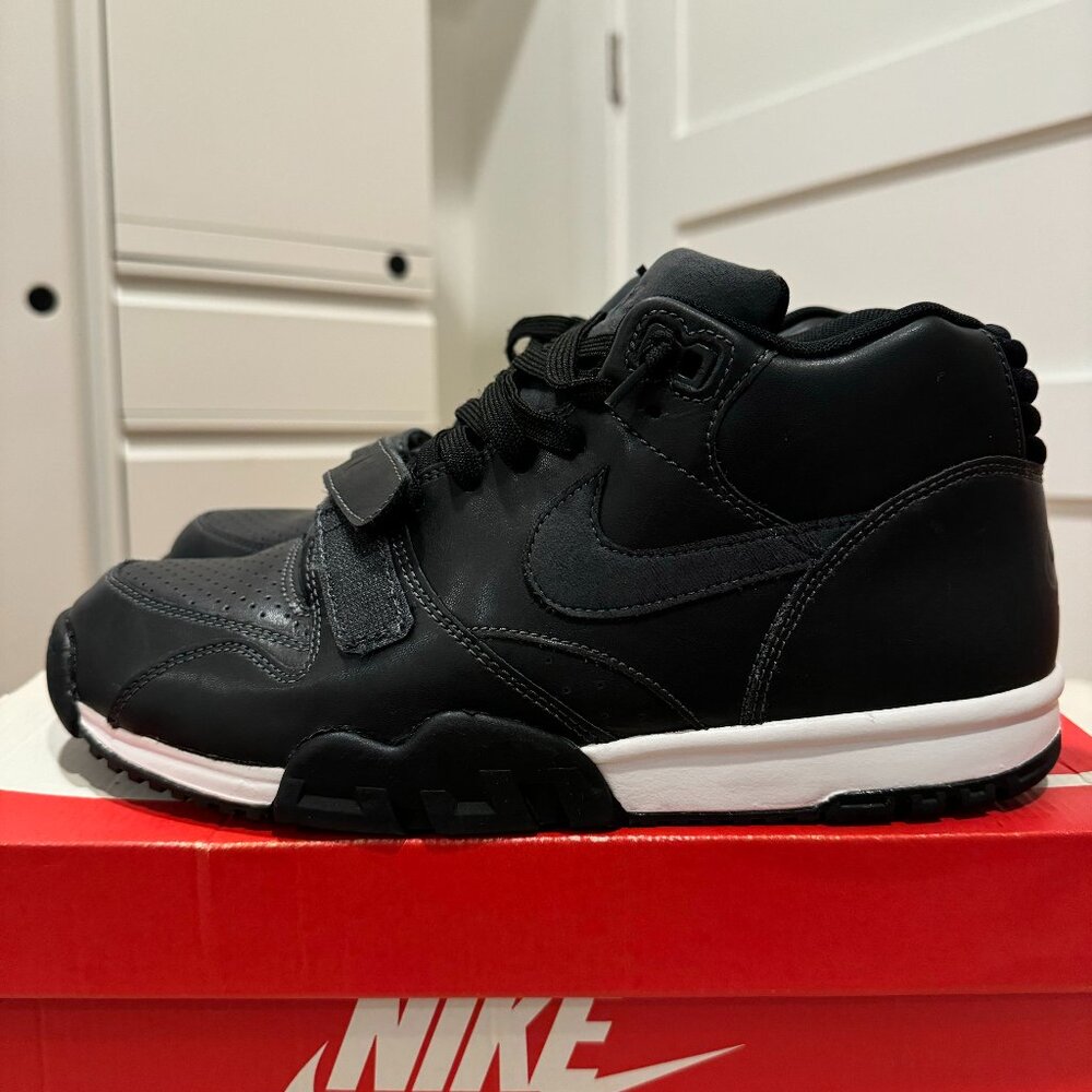 Nike Air Trainer 1 shoes mens 9.5 Mid Anthracite Black 317554-004 bo jackson